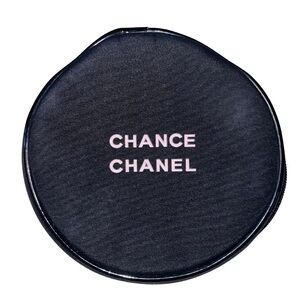 Authentic CHANEL Chance Cylindrical Makeup Bag with Zipper